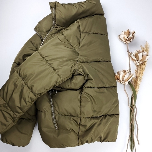 ALTAR'D STATE Green Puffer Coat Women's Sz Med - Picture 13 of 15